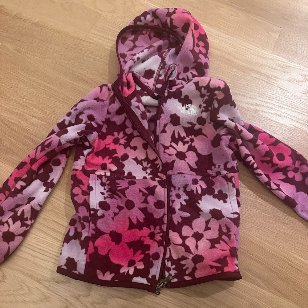 Girls north face fleece jacket